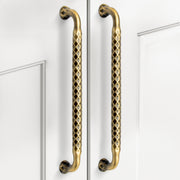Plantex Cabinet Handle/Kitchen Cabinet Door Handle/Wardrobe/288 mm Cupboard Handle/Door Pull-Push Handle for Home/Office - Pack of 2 (Brass Antique)