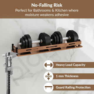 Plantex Stainless Steel Shelf for Bathroom/Multipurose Bathroom Shelf/Stand/Rack/Bathroom Organiser (18 x 5 Inch, PVD Rose Gold)