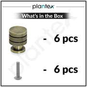 Plantex Knobs for Drawer/Drawer Knobs/Cabinet Knobs/Drawer knobs Handle/Pull-Push Knobs for Home/Office Drawers - Pack of 6 (Brass Antique)