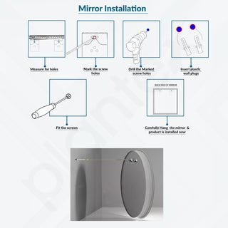 Plantex Aluminium Frame Bathroom Mirror for Wall/Wall Mount Mirror for Bedroom/Dressing Room/Living Room/Entryway - Shatterproof Mirror (18x24 Inch-Brushed Black/Rectangle)
