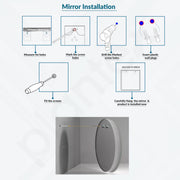 Plantex Aluminium Frame Bathroom Mirror for Wall/Wall Mount Mirror for Bedroom/Dressing Room/Living Room/Entryway - Shatterproof Mirror (18x24 Inch-Brushed Black/Rectangle)