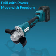Plantex 21V Cordless Angle Grinder Machine with Battery and Charger/Load Speed 8500rpm/Grinding Tool/Brushless Motor - (Blue & Black)
