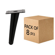 Plantex 6 Inch Sofa Legs for Bed Furniture/Sofa Legs for Table/Sofa Support Legs with Rubber Grip (Black, 8 Pcs)