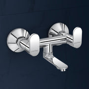 Plantex Pure Brass Orn-216 Non Telephonic Wall Mixer with Watert Saving Nozzle/Mixer Tap for Bathroom with Brass Wall Flange and Teflon Tape -7 Year Warranty (Mirror Chrome)