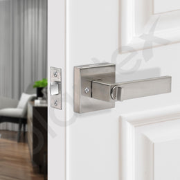 Plantex Brass New Age Bathroom Door Locks/Key-Less Door Lock Set for Bedroom/Balcony/Office/Storeroom - Reversible Design (Satin Finish, 30mm to 50mm Door Range)