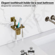 Plantex 304 Grade Stainless Steel Tooth Brush Holder/Tumbler Holder/Bathroom Accessories - Splash (Antique)