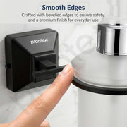 Plantex 304 Grade Stainless Steel Liquid Soap Dispenser/Frosted Glass Shampoo Dispenser/Hand Wash Dispenser/Bathroom Accessories - Squaro (Black)