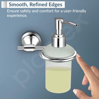 Plantex 304 Grade Stainless Steel Hand Wash Holder/Wall Soap/Shampoo Dispenser for Washbasin/Bathroom Accessories - Niko (Chrome)