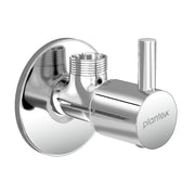 Plantex Single Lever Angle Cocke for Bathroom with Brass Spindle/Angle Valve with Wall Flange and Teflon Tape/Stop Cock for Wash Basin/Kitchen- Pack of 1 (MKS-1274-Chrome)