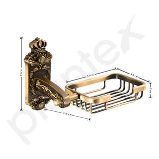 Plantex Aluminum Soap Holder for Bathroom/Soap Stand/Bathroom Accessories (Brass Antique Finish)