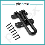 Plantex Heavy Duty Swing Bar Lock/Door Safety Guard with High Security Auxiliary Lock for Home/Office/Hotel - Pack of 3 (SH-42, Z-Black Finish)