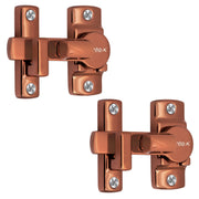Plantex Door Safety Lock/Flip Latch Lock for Door/Chitkani/Lock Latch for Main Door/Baby Latch for Bathroom/Bedroom/Balcony/Door Stopper - Pack of 2 (Rose Gold)