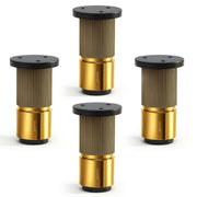 Plantex 3 Inch Sofa Leg for Bed Furniture/Aluminium Sofa Leg for Table/Support Legs/Furniture Leg - Pair of 2 (4 Piece) (DTS-77, Brass Antique & Gold)