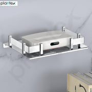 Plantex Stainless Steel Set Top Box Shelf for Wall/Multi-Functional Shelf for Home - 8 x 10 inch (Chrome Finish)