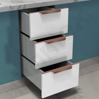 Plantex Profile Handle for Kitchen Cabinet/12 Inch Alluminium Drawer Profile Handle/Wardrobe Pull Handle for Home/Office/Hotel - Pack of 2 (Rose Gold)