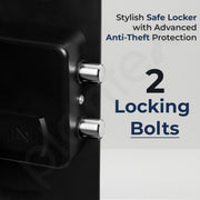 Plantex 22 Litre Hotel Safe Tijori Box/Safe Locker for Home/Digital Locker/Electronic Safety Locker with Master & User Dual Code Access with Emergency Key/2 Years Warranty By Plantex (Black)