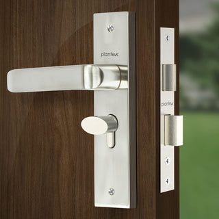 Plantex Heavy-Duty Door Lock Set - Main Door Lock Handle Set/ 6-Lever Lock Mechanism with 3 Years of Warranty/Mortise Lock with 3 Keys, Brass Lockbody & Cylinder(8110 - Matt)