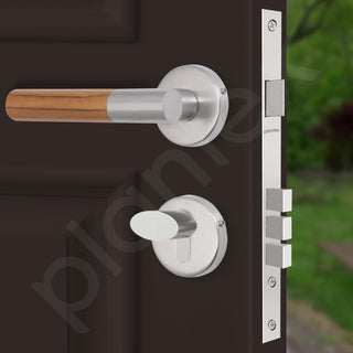 Plantex Main Door Lock/Mortise Lock for Door with 3 Years of Warranty - Robust Door Lock for Home with Brass Lock Body & Cylinder (038-Matt & Wood Finish)
