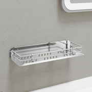 Plantex Bathroom Shelf for Wall/Stainless Steel Bathroom Shelf with Railings/Storage Organizer/Bathroom Accessories Set(12 inches, Chrome)
