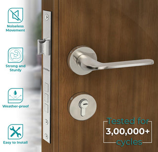 Plantex Brass Pearl Mortice Door Lock for Main Door Lock Set with 3 Keys/Mortise Door Lock for Home/Office/Hotel (7060 - Matt)
