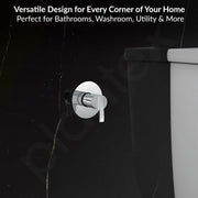 Plantex 25 mm Pure Brass Flush Valve for Toilet with Teflon Tape and Brass Wall Flange/Angle Cocke for Bathroom - 7 Year Warranty-(AQ-1420-Chrome)