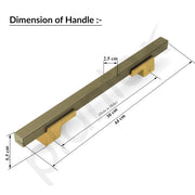 Plantex Door Handle/17 Inch Main Door Handle/Handle for Wooden Door/Pull-Push Door Handle/Door Accessories (Pack of 1, Brass Antique, Gold)