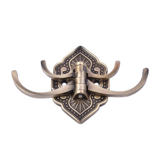 Plantex Antique Robe Hook/Cloth-Towel Hanger/Door Hanger Hook/Wall Hangers for Clothes/Robe Hooks for Bathroom Accessories - (Brass-Zinc)