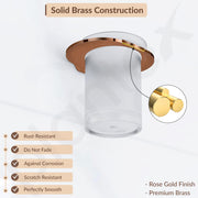 Plantex Smero Pure Brass Tooth Brush Holder/Tumbler Holder/Toothpaste Holder/Bathroom Accessories - Smart (PVD Rose Gold)