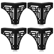 Plantex Heavy Duty Stainless Steel 4 inch Sofa Leg/Bed Furniture Leg Pair for Home/Furniture Sofa Legs for Table/Sofa Support Legs/Sofa Furniture Leg (Black) Set of 4 Pcs