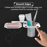 Plantex 2in1 Soap Dish with Tumbler Holder for Bathroom/304 Grade Stainless Steel Soap Holder with Toothbrush Holder/Bathroom Accessories - Pack of 1 (PM-2409, Chrome)