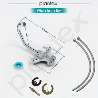 Plantex Pure Brass Basin Mixer Tap/Hot and Cold Water Tap with 360° Swivel Spout/Sink Tap for Kitchen Basin-7 Year Warranty