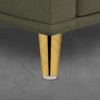 Plantex 4 Inch Sofa Legs for Bed Furniture/Sofa Legs for Table/Sofa Support Legs with Rubber Grip (Gold, 8 Pcs)