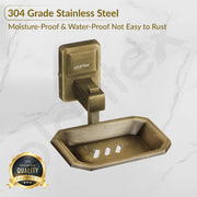 Plantex 304 Garde Stainless Steel Soap Holder for Bathroom/Soap Dish/Bathroom Soap Stand/Bathroom Accessories - Darcy (Antique)