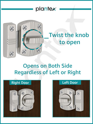 Plantex Baby Latch for Bathroom/Door Latch Lock for Bathroom/Door Stopper for Home//Door chitkani/Door Latches for Home/Office/Bedroom -Pack of 1 (Satin)