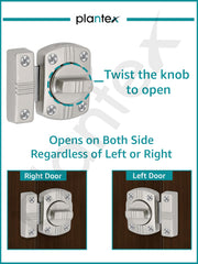 Plantex Baby Latch for Bathroom/Door Latch Lock for Bathroom/Door Stopper for Home//Door chitkani/Door Latches for Home/Office/Bedroom -Pack of 1 (Satin)