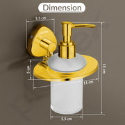 Plantex J4 Stainless Steel Liquid Soap Dispenser/Shampoo Dispenser for Wash Basin/Hand Wash Dispenser Wall Mounted/Bathroom Accessories (PVD Gold Finish) Angel