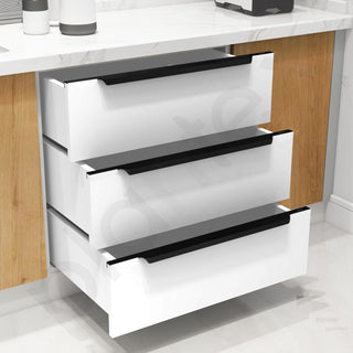 Plantex Profile Handle for Kitchen Cabinet/30 Inch Alluminium Drawer Profile Handle/Wardrobe Pull Handle for Home/Office/Hotel - Pack of 5 (Black)