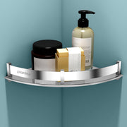 Plantex Corner Shelf for Bathroom Wall/ Bathroom Corner Shelves / Bathroom Shelf Rack / Side Corner Shelf / Kitchen Organizer / Bathroom Corner Rack- (9x9 inches, Chrome)