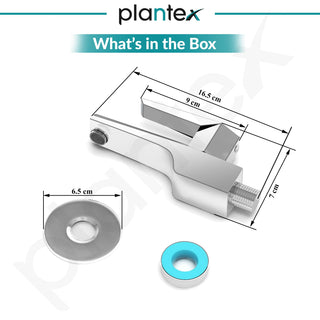 Plantex Long Body Bib Tap for Bathroom with Water Saving Aerator/Taps for Bathroom/Wall Mount Wash Basin Tap with Teflon Tape and Wall Flange (Celesiya-1242-Chrome)