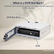 Plantex CCTV/DVR Rack/NVR/cctv box/Network Rack/Cabinet/with Lock/Server Rack with Power Socket - 2U - Wall Mount - (Metal) Transparent Glass Door Cabinet Box with keylock