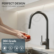 Plantex Pull-Down Kitchen Sink Tap/304 Stainless Steel Sink Tap for Kitchen Basin with 360â° Swivel Spout/Kitchen Sink Faucet- (1062, Grey)