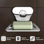 Plantex Pyramid Stainless Steel Soap Dish/Soap Stand/Bathroom Soap Holder/Soap Case Bathroom Accessories (Chrome)
