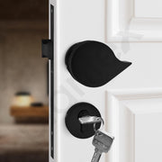 Plantex Heavy Duty Door Lock/Main Door Mortise Lock Handle/Handle Set for Home/Office/Door Accessories (Black)