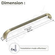 Plantex Cabinet Handle/224mm Handle for Drawer/Wardrobe/Kitchen Handle/Pull-Push Handle for Home/Office - Pack of 2 (Brass Antique)