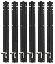 Plantex Stainless Steel Tower Bolt/Tower Bolt for Home,Offices Doors and Windows/Tower Bolt for Main Door/Door Latch/Kundi/Chitakini/Door Latch for Windows - Pack of 6 (Black Finish, 12 inch)