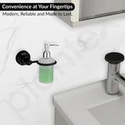 Plantex 304 Grade Stainless Steel Liquid Soap Dispenser/Shampoo Dispenser/Hand Wash Dispenser/Bathroom Accessories - Skyllo (Black)