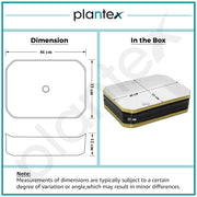 Plantex Table Top Wash Basin For Bathroom/Designer Ceramic Basin/Countertop Vessel Sink Basin - Indo-European Collection (18 x 13 x 5 Inch)