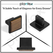 Plantex Cabinet Drawer Pull Knobs | Drawer Knobs Handles | Pull-Push Knobs for Kitchen & Wardrobe - Pack of 1 (Black & Wood)
