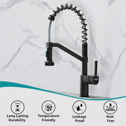 Plantex Pure Brass Kitchen Taps for Home/Mixer Tap for Bathroom/Sink tap for Basin/Kitchen Mixer Tap Hot and Cold-(8986-black)