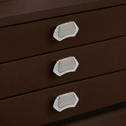 Plantex Drawer Kadi/3 Inch Chest Handle for Drawer/Rectangular Cabinet Kadi/Pull-Push Kadi for Home/Office Drawer - Pack of 3 (DTK-296, Satin White & Chrome)